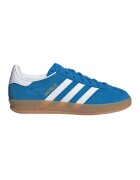 adidas Originals Pantofi sport Gazelle Indoor din piele intoarsa cu garnituri din material sintetic - Alb/Albastru royal