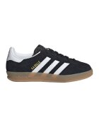 adidas Originals Pantofi sport Gazelle Indoor din piele intoarsa cu garnituri din material sintetic - Alb/Negru