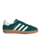 adidas Originals Pantofi sport Gazelle Indoor din piele intoarsa cu garnituri din material sintetic - Alb/Verde inchis