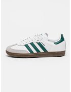 adidas Originals Pantofi sport Samba OG de piele ecologica cu insertii din piele intoarsa - Alb/Verde englez