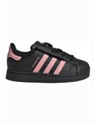 adidas Originals Pantofi sport Superstar II de piele - Negru/Roz pastel