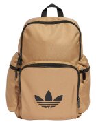 adidas Originals Rucsac unisex cu buzunare cu fermoar Adicolor - Negru/Maro nisip