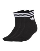 adidas Originals Set de 3 perechi de sosete scurte cu model unisex - Negru