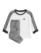 adidas Originals Set de bluza si pantaloni cu detalii logo - Alb/Negru