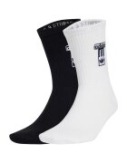 adidas Originals Set de sosete lungi cu model unisex Adibreak - 2 Perechi - Alb/Negru