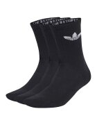 adidas Originals Set de sosete lungi elastice unisex - 3 perechi - Negru stins