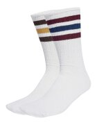 adidas Originals Set de sosete lungi unisex din amestec de in cu dungi - 2 perechi - Visiniu/Albastru inchis/Alb optic