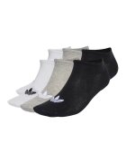adidas Originals Set de sosete pana la glezna unisex cu model logo - 6 perechi - Negru/Gri melange/Alb optic