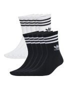 adidas Originals Set de sosete unisex cu logo - 5 perechi - Alb/Negru