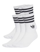 adidas Originals Set de sosete unisex cu logo - 6 perechi - Alb/Negru