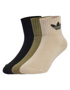 adidas Originals Set trei perechi de sosete - Maro/Bej/Kaki