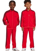 adidas Originals Trening regular fit cu fermoar si benzi contrastante - Rosu/Negru