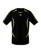 adidas Originals Tricou cu decolteu la baza gatului si garnituri contrastante - Verde/Negru