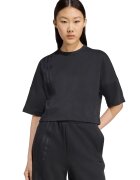 adidas Originals Tricou cu decolteu la baza gatului si logo - Negru