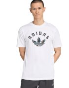 adidas Originals Tricou de bumbac cu imprimeu logo - Alb/Negru stins