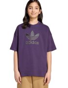 adidas Originals Tricou din bumbac cu logo si maneci cazute - Ametist