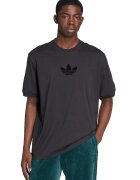 adidas Originals Tricou lejer de bumbac cu logo - Negru stins