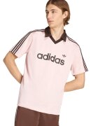 adidas Originals Tricou polo cu logo - Maro/Roz prafuit