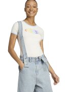 adidas Originals Tricou slim-fit din amestec de bumbac cu imprimeu logo - Rosu/Alb/Albastru