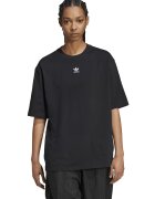 adidas Originals Tricou supradimensionat cu logo pe piept Essentials - Alb/Negru stins