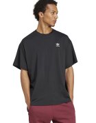 adidas Originals Tricou supradimensionat de bumbac cu logo Trefoil Essentials - Negru