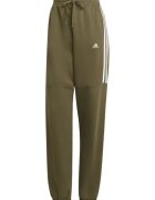 adidas Pantaloni de trening dama kaki - talie inalta - buzunare - bumbac reciclat