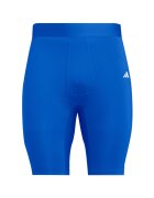 adidas Pantaloni scurti JN7400 Techfit - albastri - de compresie - poliester/elastan - cu uscare rapida