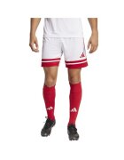 adidas Pantaloni scurti sport barbati Squadra - poliester - alb/rosu