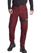 adidas Pantaloni sport trekking - impermeabili - rezistenti la vant - visiniu - 87% nailon - 13% elastan