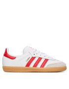 adidas Pantofi sport copii - Samba OG C - piele ecologica - alb/rosu/maro