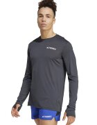 Adidas PERFORMANCE Bluza cu decolteu rotund Terrex - Alb optic/Gri inchis