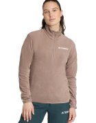 Adidas PERFORMANCE Bluza cu fenta cu fermoar pentru drumetii - Maro deschis