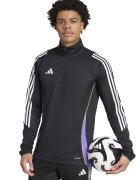 Adidas PERFORMANCE Bluza cu fenta cu fermoar pentru fotbal Trio24 - Alb/Negru