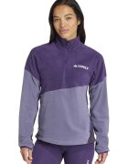 Adidas PERFORMANCE Bluza de trening cu fermoar scurt - pentru drumetii - Violet/Lila