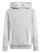 Adidas PERFORMANCE Hanorac cu buzunare kangaroo - pentru fotbal - Alb/Gri deschis