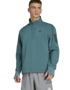 Adidas PERFORMANCE Jacheta cu fermoar si fente pentru degete - pentru alergare - Verde persan