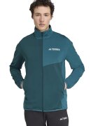 Adidas PERFORMANCE Jacheta din fleece cu maneci cazute Terrex - Alb optic/Verde persan