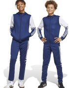 Adidas PERFORMANCE Pantaloni cu slituri cu fermoar - pentru fotbal - Alb/Albastru inchis