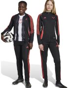 Adidas PERFORMANCE Pantaloni cu slituri laterale cu fermoar - pentru fotbal Messi - Rosu/Negru