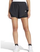 Adidas PERFORMANCE Pantaloni scurti cu logo pentru fitness - Negru
