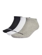 Adidas PERFORMANCE Set de 3 perechi de sosete pana la glezna cu imprimeu logo si model unisex - Alb/Negru/Gri melange