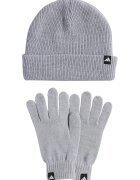 Adidas PERFORMANCE Set de caciula si manusi cu model unisex - 3 piese - Gri cenusiu