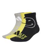 Adidas PERFORMANCE Set de sosete lungi cu model - 3 perechi - Negru stins/Gri carbune/Maro deschis