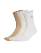 Adidas PERFORMANCE Set de sosete lungi unisex cu striatii - 3 perechi - Bej/Alb optic/Caramel