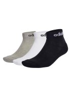 Adidas PERFORMANCE Set de sosete scurte unisex cu logo - 3 perechi - Alb/Negru/Gri
