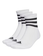 Adidas PERFORMANCE Set de sosete scurte unisex in dungi - 3 perechi - Alb