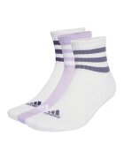 Adidas PERFORMANCE Set de sosete scurte unisex in dungi - 3 perechi - Alb/Lila/Albastru indigo
