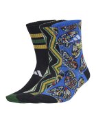 Adidas PERFORMANCE Sosete scurte cu model - 3 perechi - Negru/Galben/Albastru royal