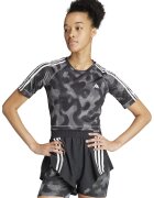 Adidas PERFORMANCE Tricou crop pentru alergare - Negru/Gri inchis