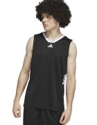 Adidas PERFORMANCE Tricou cu decolteu in V pentru baschet - Alb/Negru